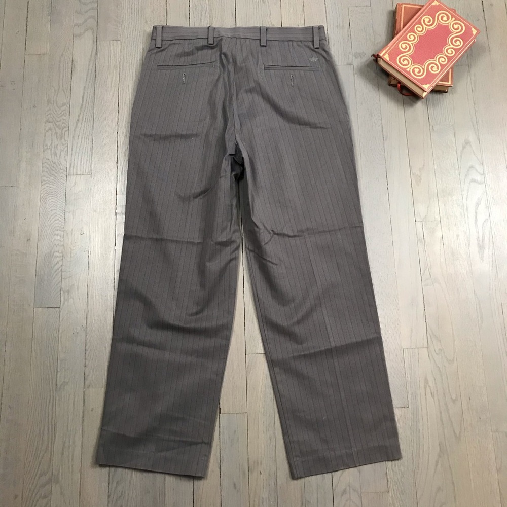 Dockers D3 Classic Fit Grey Striped Dress Pants 34 - Picture 7 of 8